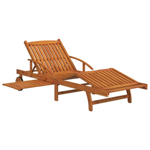 vidaXL 2 Piece Sunlounger Set with Table Solid Wood Acacia-5