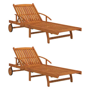 vidaXL Sun Loungers 2 pcs Solid Wood Acacia-4