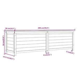 vidaXL Outdoor Storage Deck Box Chest for Patio Cushions Tools Solid Fir Wood-23