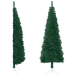 vidaXL Christmas Tree Decoration Slim Artificial Half Xmas Tree with Stand-4