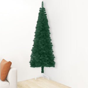 vidaXL Christmas Tree Decoration Slim Artificial Half Xmas Tree with Stand-10