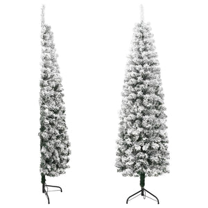 vidaXL Christmas Tree Decoration Slim Artificial Half Xmas Tree with Stand-20