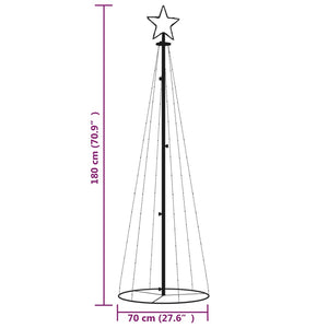 vidaXL Christmas Cone Tree Decoration Artificial Christmas Tree with LEDs-47