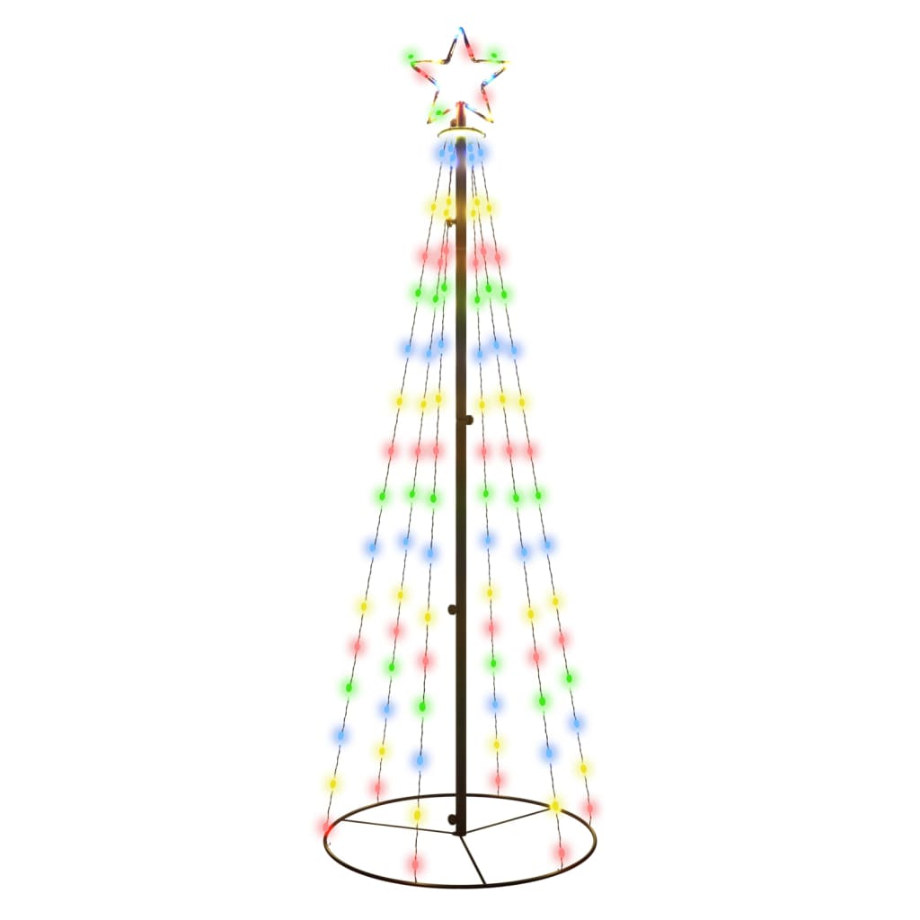 vidaXL Christmas Cone Tree Decoration Artificial Christmas Tree with LEDs-38