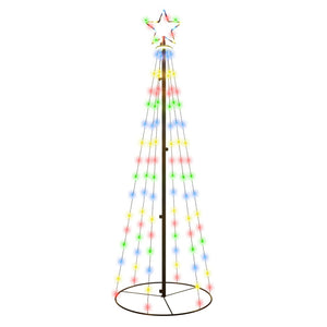 vidaXL Christmas Cone Tree Decoration Artificial Christmas Tree with LEDs-38