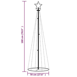 vidaXL Christmas Cone Tree Decoration Artificial Christmas Tree with LEDs-2