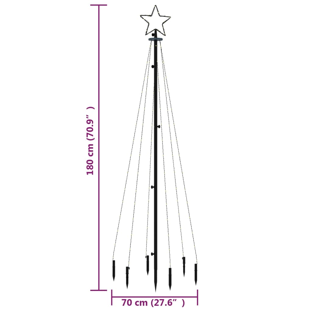 vidaXL Christmas Tree Decoration Holiday Xmas Tree Lights with Spikes LEDs-57