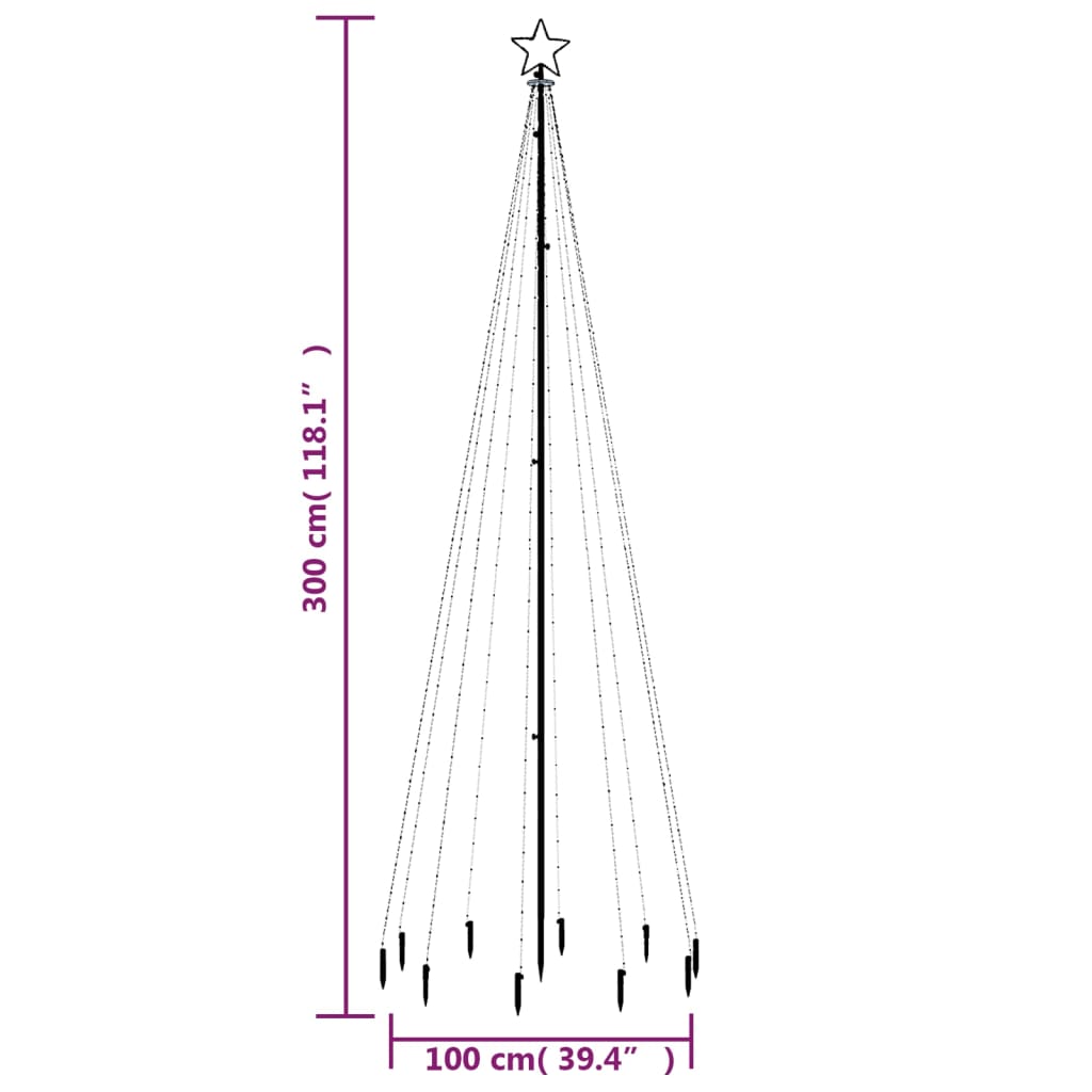 vidaXL Christmas Tree Decoration Holiday Xmas Tree Lights with Spikes LEDs-49