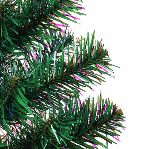 vidaXL Christmas Tree Artificial Xmas Tree with Stand and Iridescent Tips PVC-50