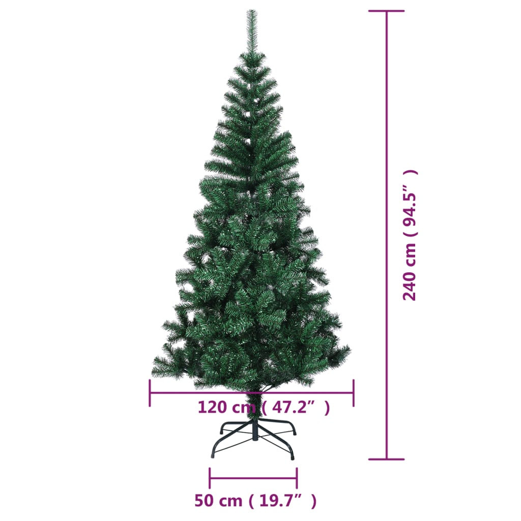 vidaXL Christmas Tree Artificial Xmas Tree with Stand and Iridescent Tips PVC-40