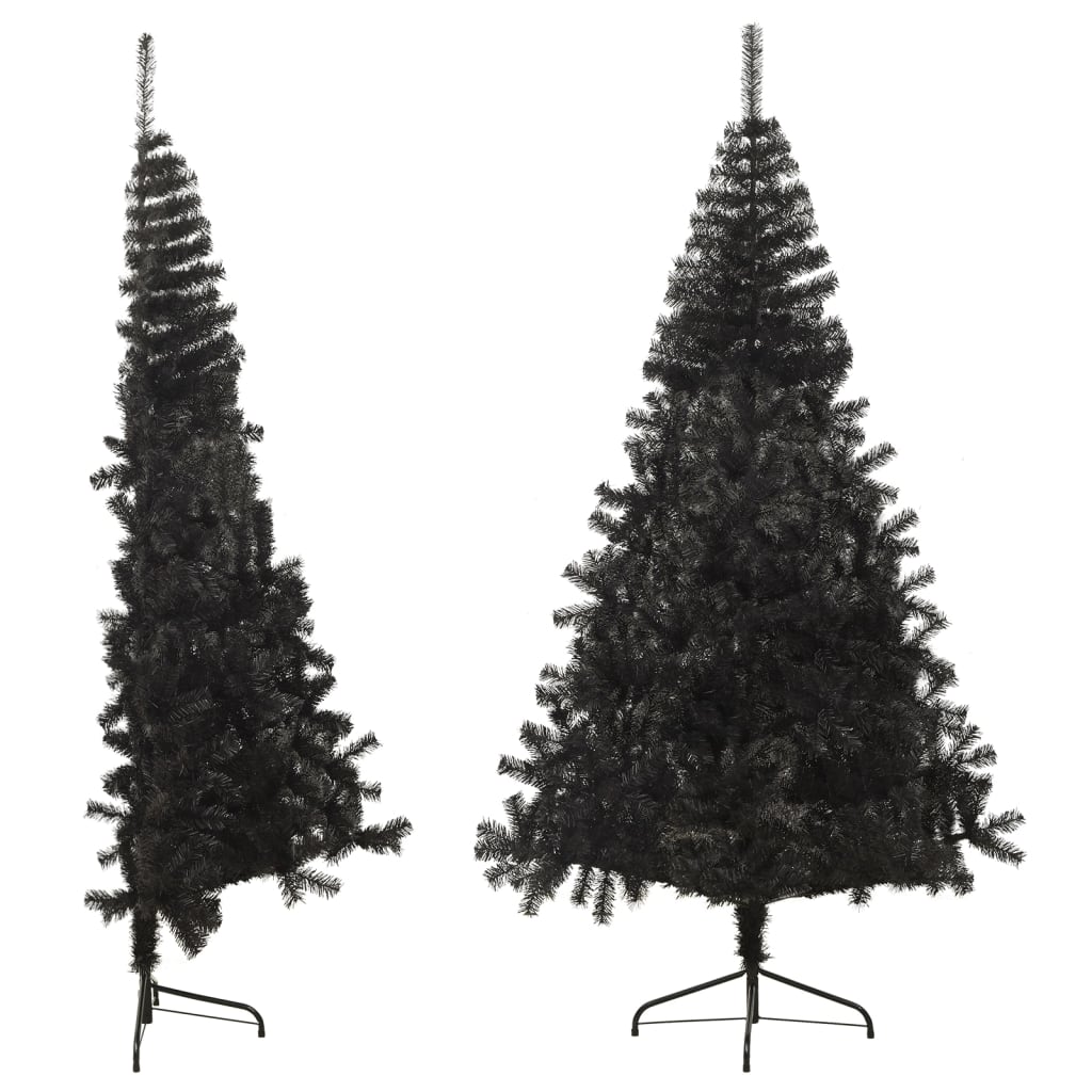 vidaXL Christmas Tree Decoration Artificial Half-Circle Tree with Stand PVC-56