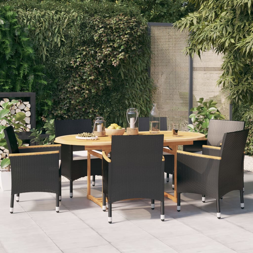 vidaXL Patio Dining Set Outdoor Dining Set Table and Chair Set for Garden-5