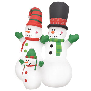 vidaXL Christmas Decoration Inflatable Snowman Family with LEDs Xmas Lighting-22