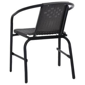 vidaXL Rattan Dining Chairs Stack Chair Plastic Rattan and Steel 242.5 lb-26