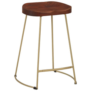 vidaXL Gavin Bar Stools 2 pcs 19.7"x15.7"x30.7" Solid Wood Mango-27