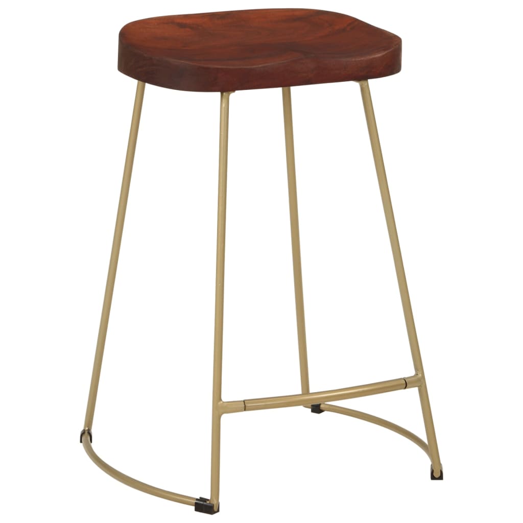 vidaXL Gavin Bar Stools 2 pcs 19.7"x15.7"x30.7" Solid Wood Mango-28