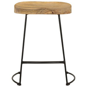 vidaXL Gavin Bar Stools 2 pcs 19.7"x15.7"x30.7" Solid Wood Mango-35