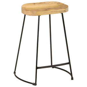 vidaXL Gavin Bar Stools 2 pcs 19.7"x15.7"x30.7" Solid Wood Mango-44