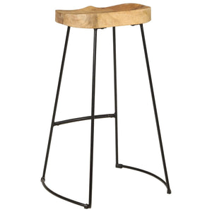 vidaXL Gavin Bar Stools 2 pcs 19.7"x15.7"x30.7" Solid Wood Mango-20