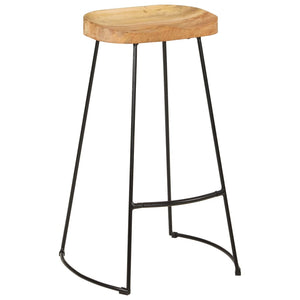 vidaXL Gavin Bar Stools 2 pcs 19.7"x15.7"x30.7" Solid Wood Mango-40