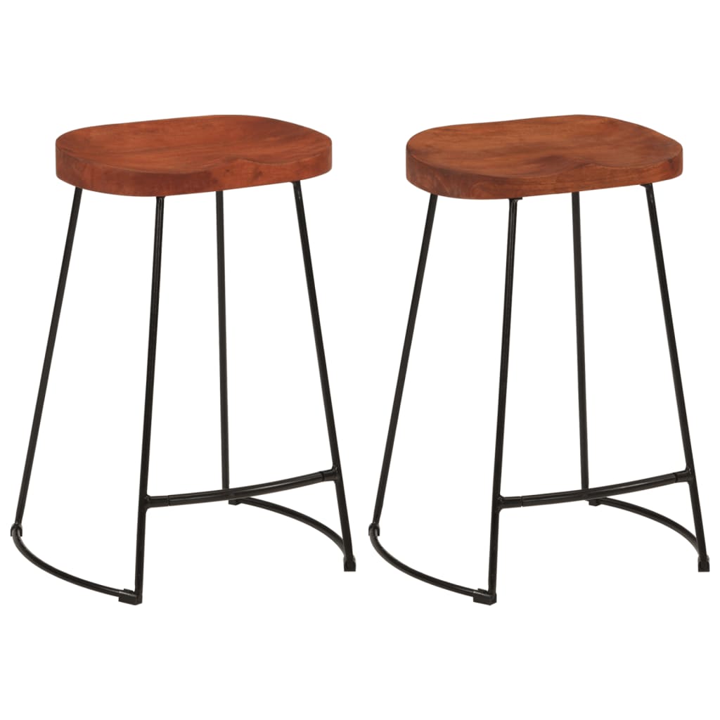 vidaXL Gavin Bar Stools 2 pcs 19.7"x15.7"x30.7" Solid Wood Mango-0