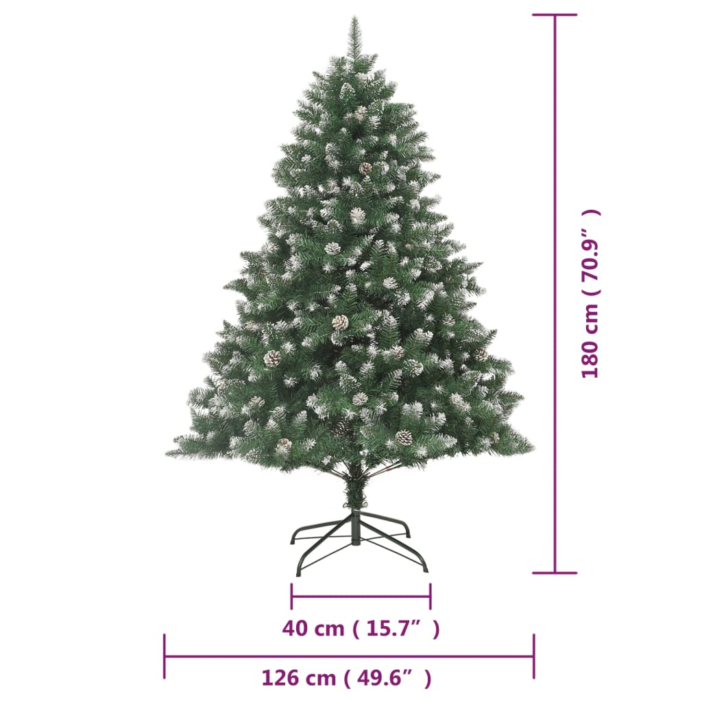 vidaXL Christmas Tree Decoration Artificial Xmas Tree with Steel Stand PVC-1