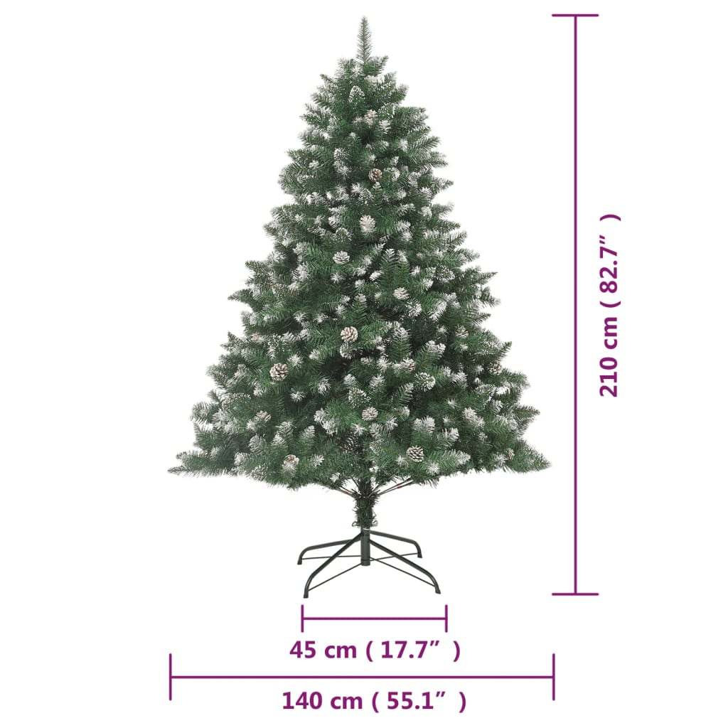 vidaXL Christmas Tree Decoration Artificial Xmas Tree with Steel Stand PVC-38