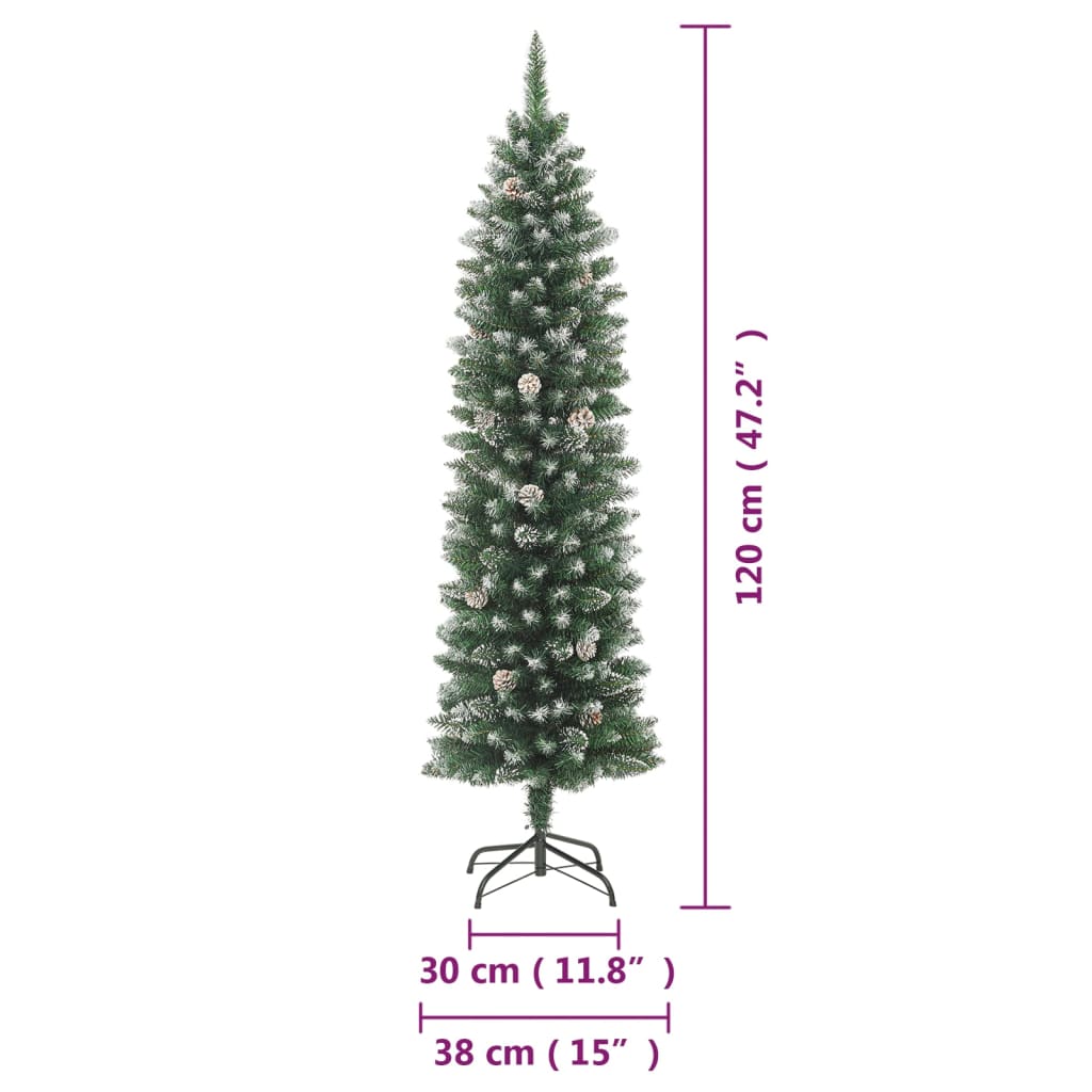 vidaXL Christmas Tree Party Decoration Artificial Slim Tree with Stand PVC-10