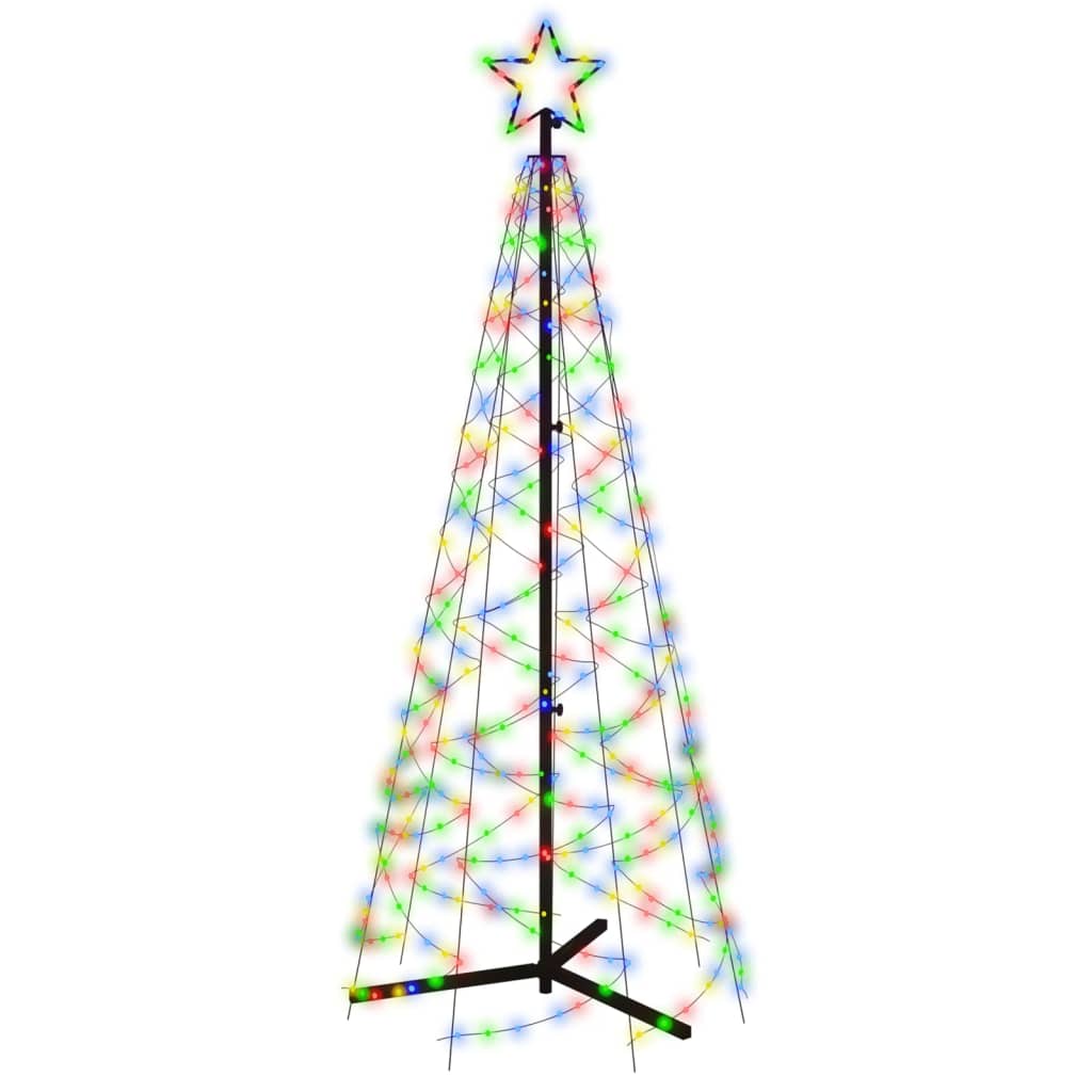 vidaXL Christmas Cone Tree Holiday Xmas Seasonal Ornament Decoration 200 LEDs-2