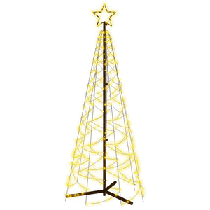 vidaXL Christmas Cone Tree Holiday Xmas Seasonal Ornament Decoration 200 LEDs-23