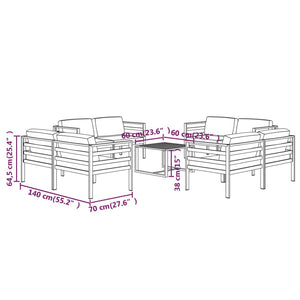 vidaXL 9 Piece Patio Lounge Set with Cushions Aluminum Anthracite-7