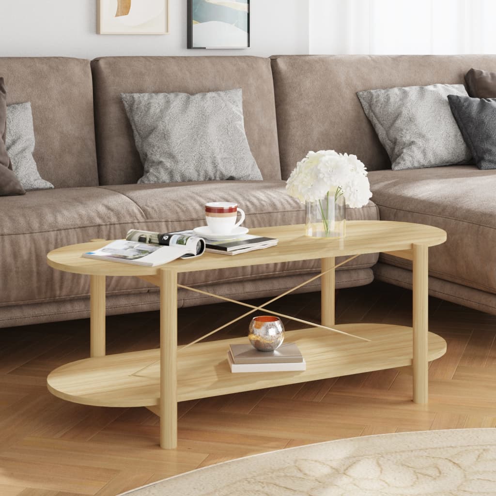 vidaXL Coffee Table Living Room End Table Accent Sofa Table Engineered Wood-11