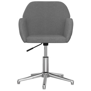 vidaXL Swivel Office Chair Home Office Desk Chair with Wheels and Arms Fabric-23