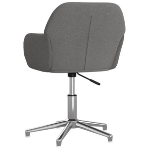 vidaXL Swivel Office Chair Home Office Desk Chair with Wheels and Arms Fabric-5