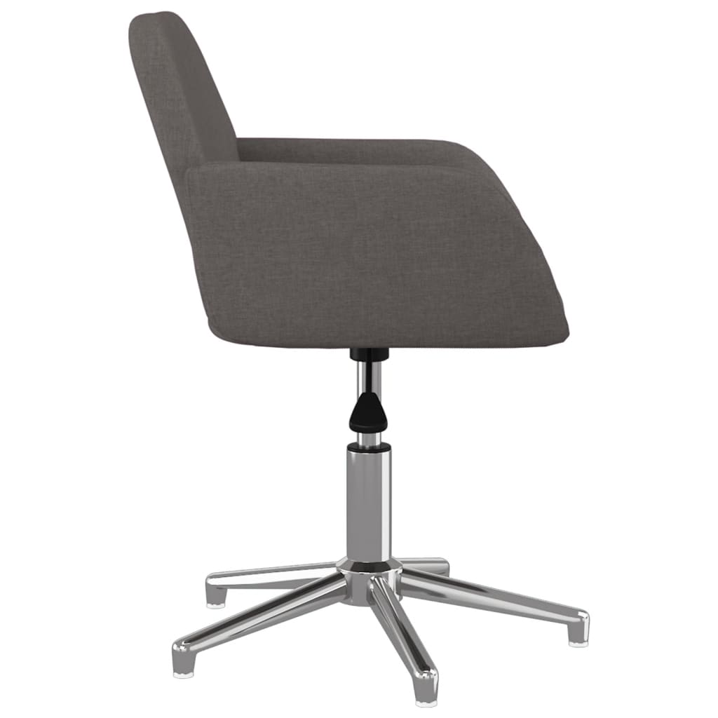 vidaXL Swivel Office Chair Home Office Desk Chair with Wheels and Arms Fabric-12