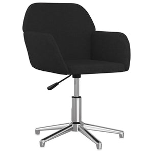 vidaXL Swivel Office Chair Home Office Desk Chair with Wheels and Arms Fabric-13