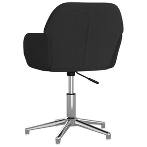 vidaXL Swivel Office Chair Home Office Desk Chair with Wheels and Arms Fabric-0