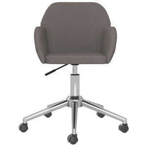 vidaXL Swivel Office Chair Home Office Desk Chair with Wheels and Arms Fabric-10