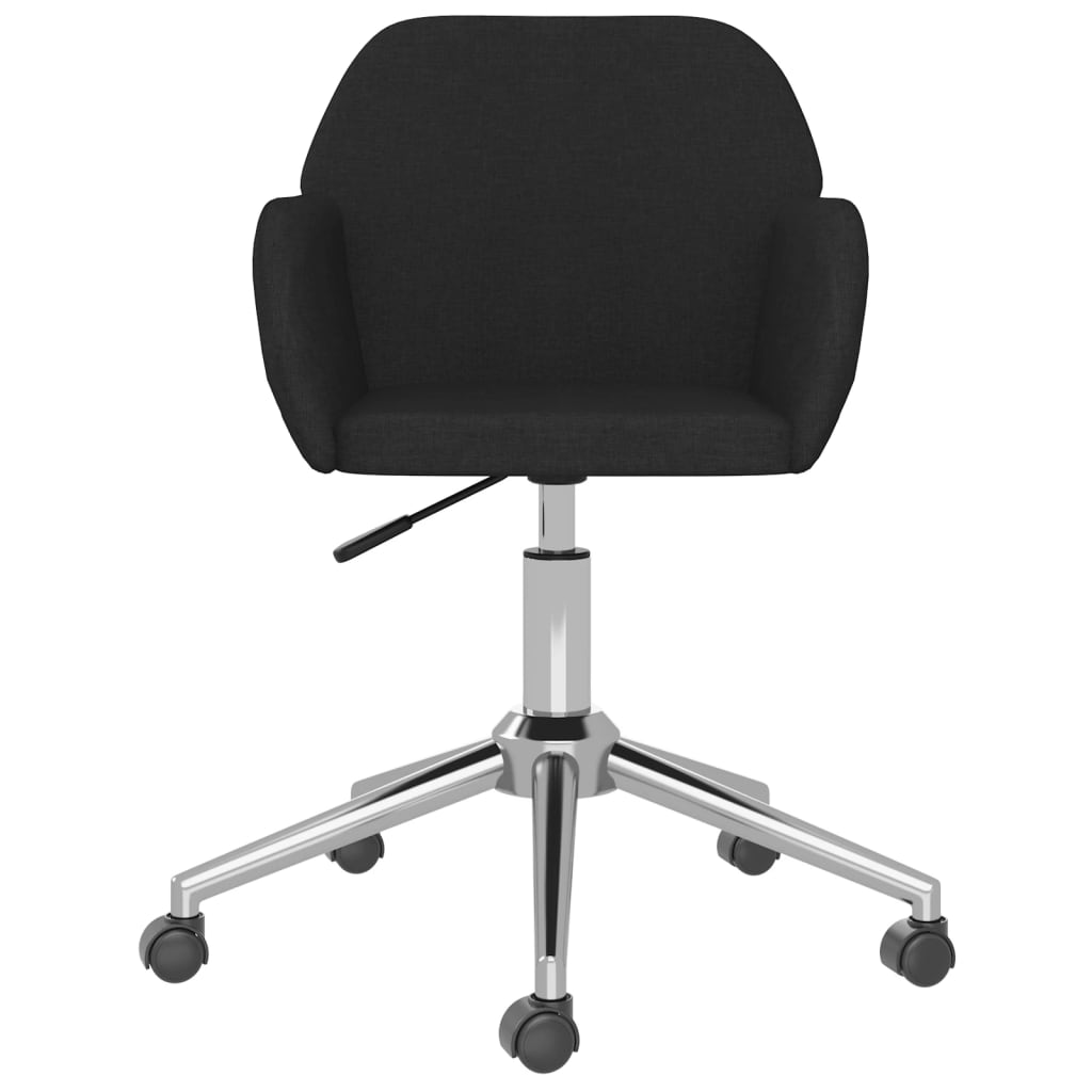vidaXL Swivel Office Chair Home Office Desk Chair with Wheels and Arms Fabric-19