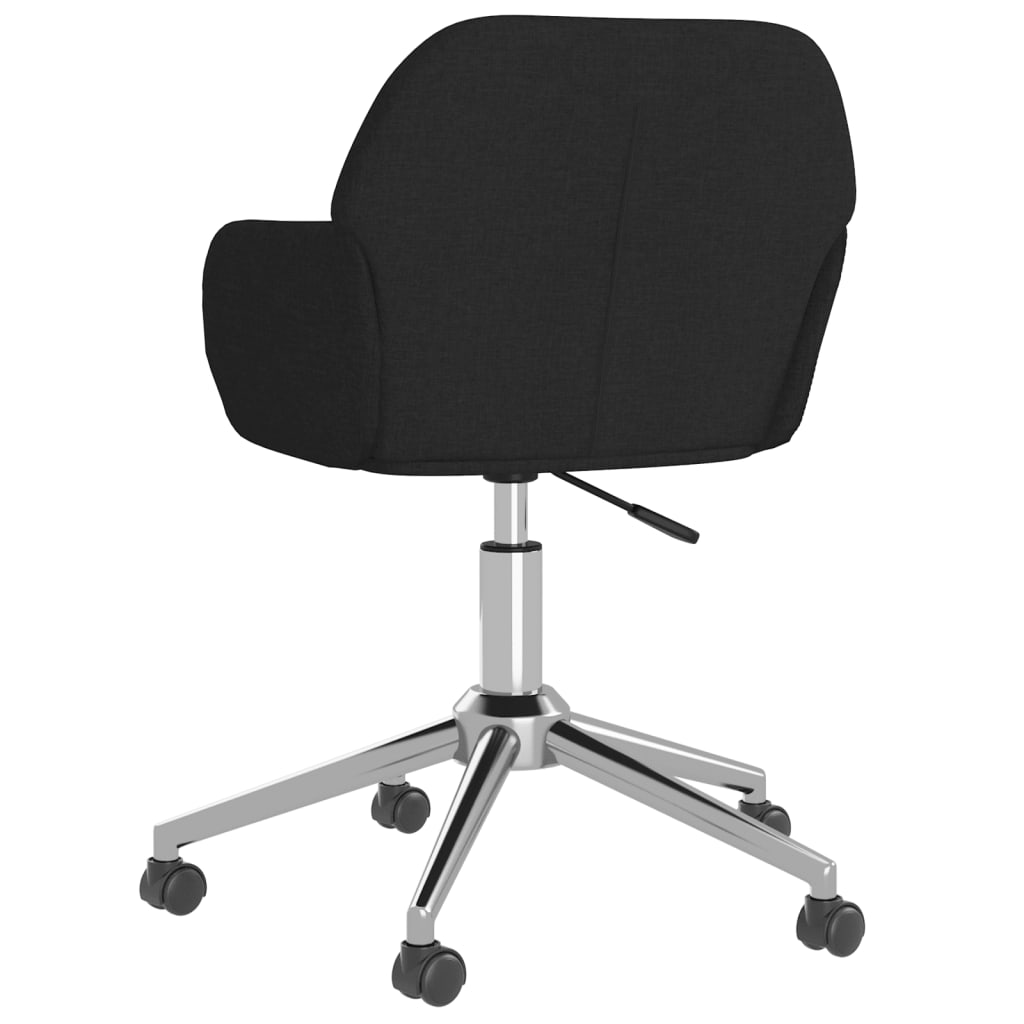 vidaXL Swivel Office Chair Home Office Desk Chair with Wheels and Arms Fabric-23