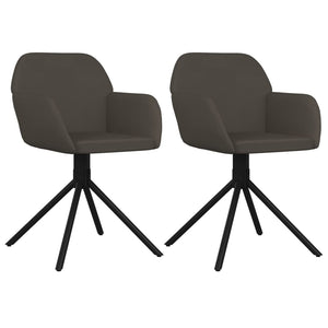 vidaXL Swivel Dining Chairs 2 Pcs Accent Chair for Kitchen Living Room Velvet-0