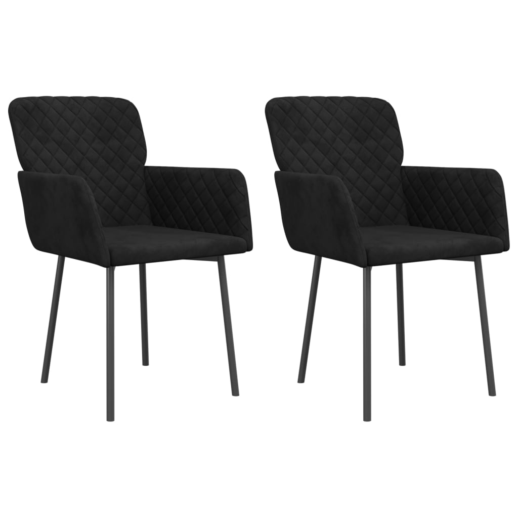 vidaXL Dining Chairs 2 Pcs Accent Upholstered Chair for Living Room Velvet-23