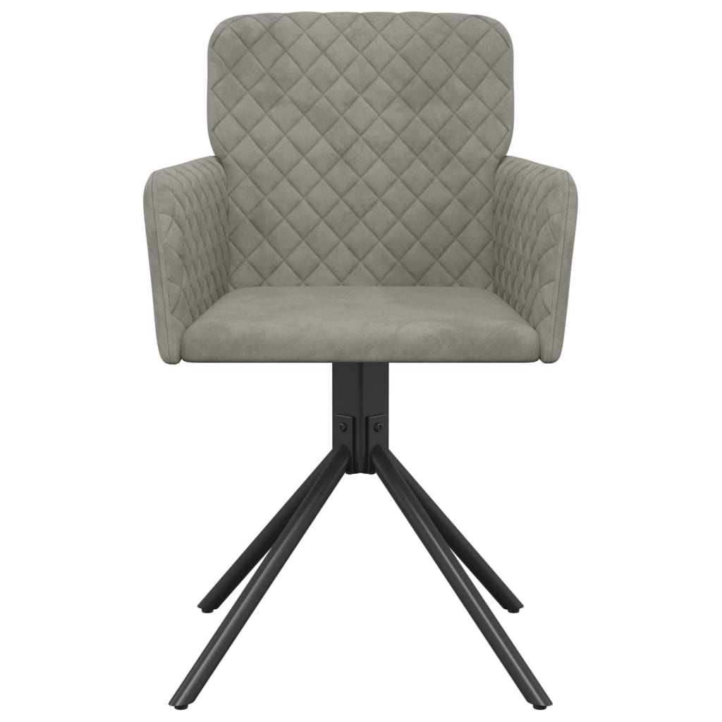 vidaXL Swivel Dining Chairs 2 Pcs Modern Accent Upholstered Side Chair Velvet-27