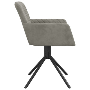 vidaXL Swivel Dining Chairs 2 Pcs Modern Accent Upholstered Side Chair Velvet-30