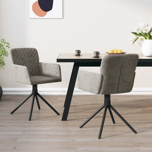 vidaXL Swivel Dining Chairs 2 Pcs Modern Accent Upholstered Side Chair Velvet-7