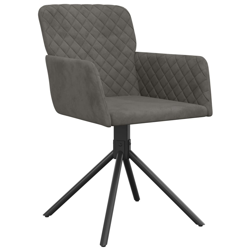 vidaXL Swivel Dining Chairs 2 Pcs Modern Accent Upholstered Side Chair Velvet-0
