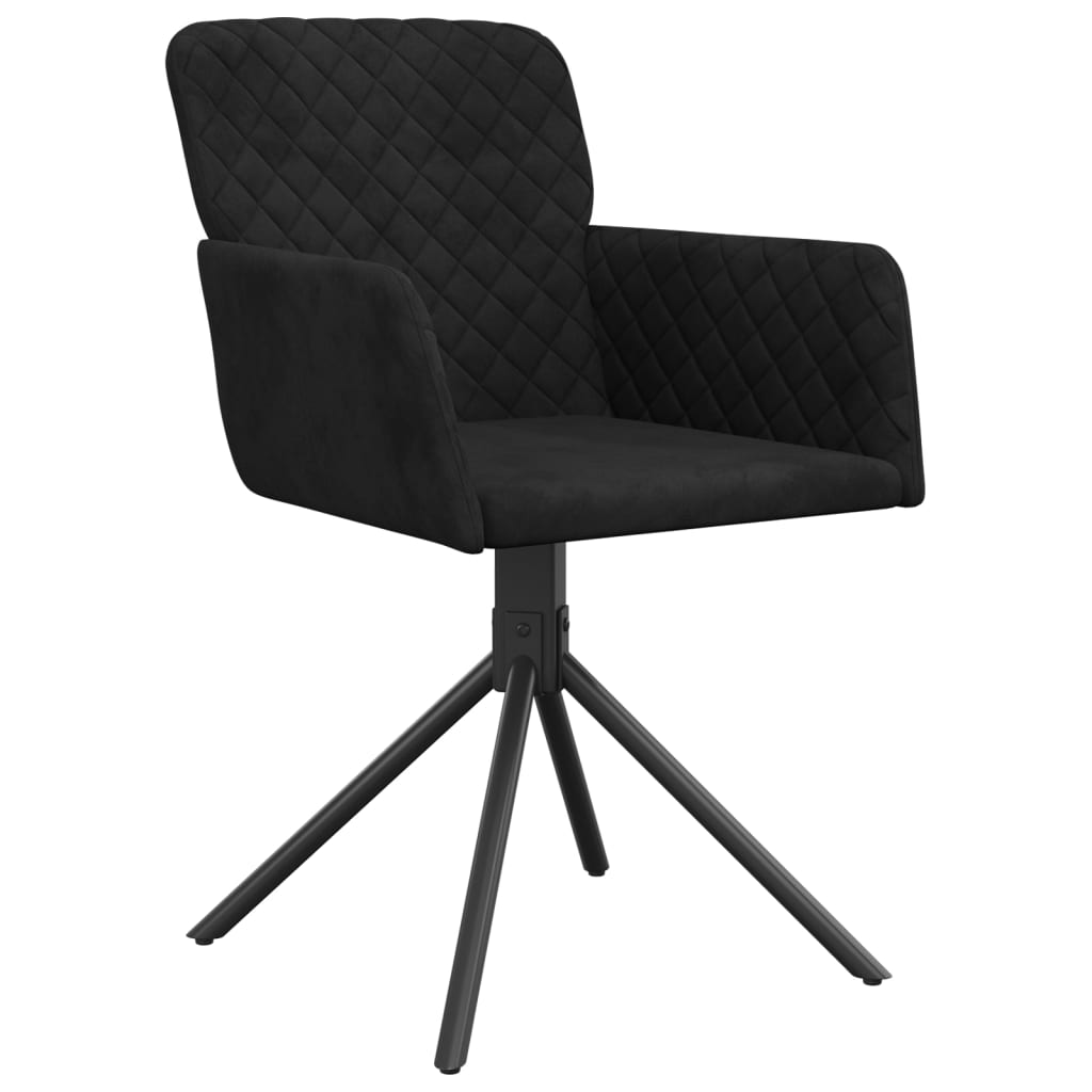 vidaXL Swivel Dining Chairs 2 Pcs Modern Accent Upholstered Side Chair Velvet-29