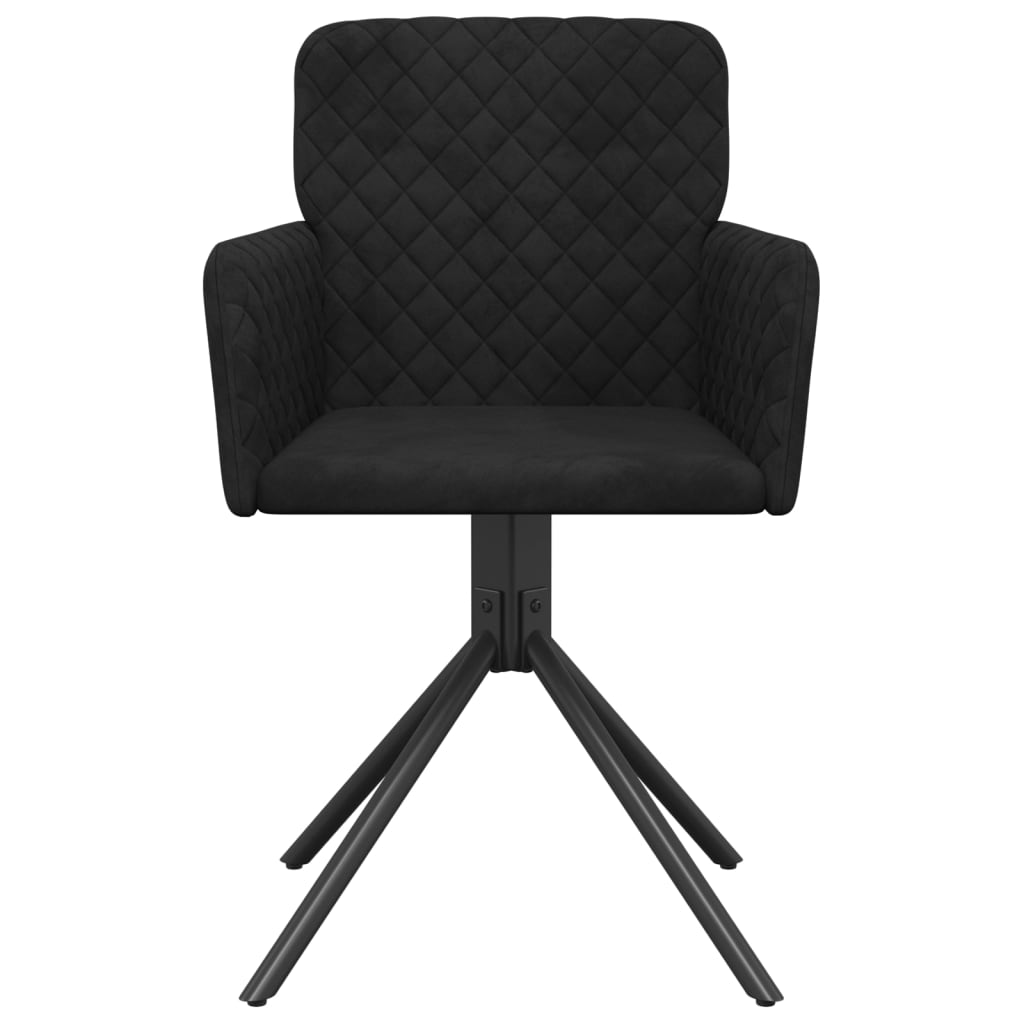 vidaXL Swivel Dining Chairs 2 Pcs Modern Accent Upholstered Side Chair Velvet-32