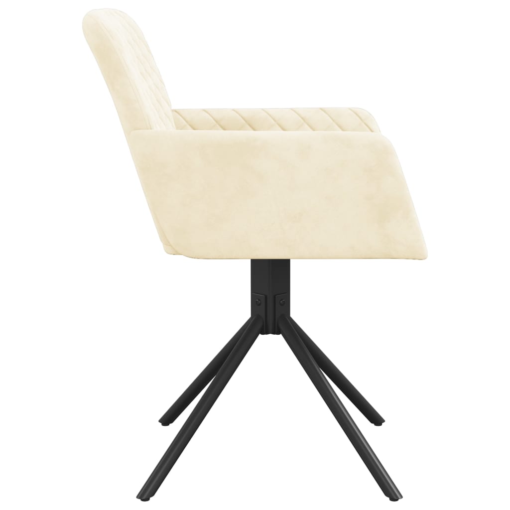 vidaXL Swivel Dining Chairs 2 Pcs Modern Accent Upholstered Side Chair Velvet-22