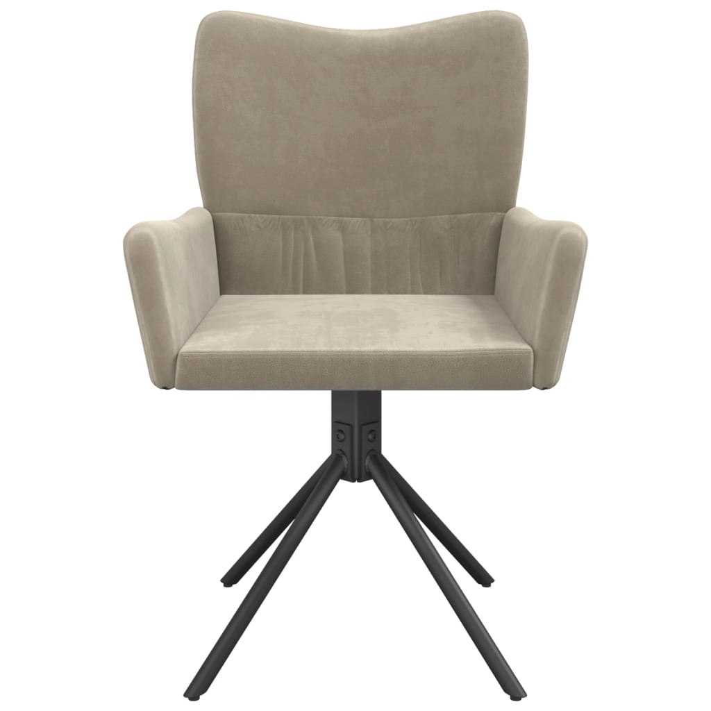 vidaXL Swivel Dining Chairs 2 Pcs Upholstered Accent Leisure Side Chair Velvet-32